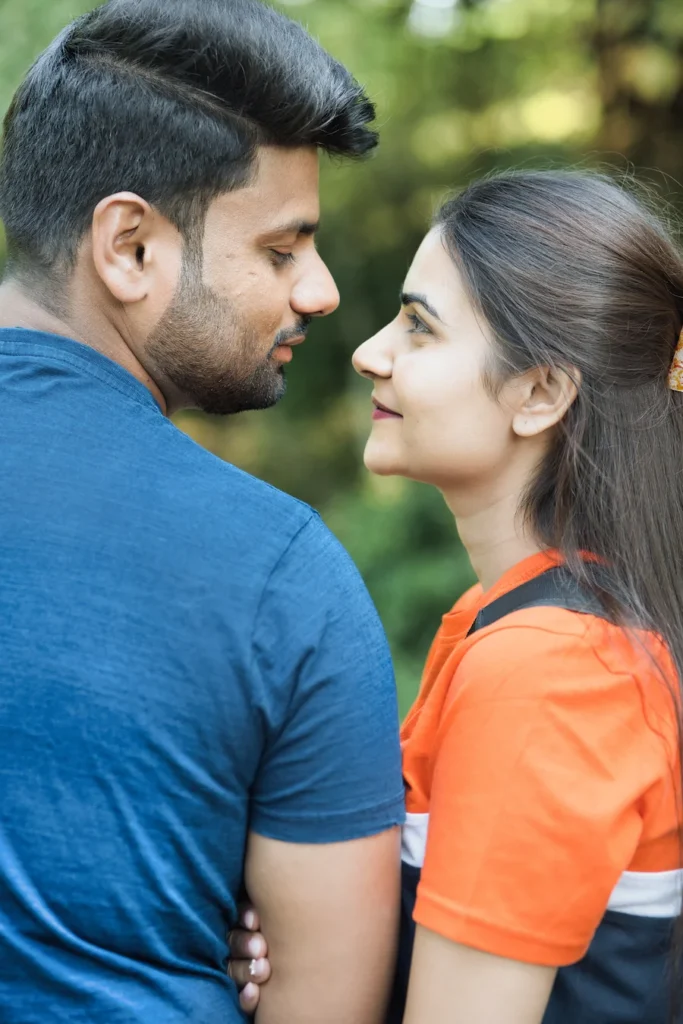 Close-up portrait from a Tehri Pre Wedding Shoot showcasing authentic emotions and candid moments amidst the natural beauty of Uttarakhand.