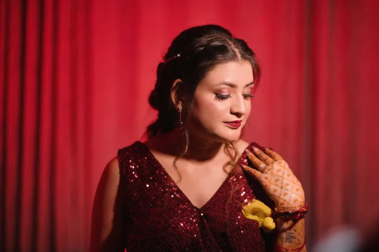 Elegant cocktail ceremony portrait included in wedding photography packages in Dehradun