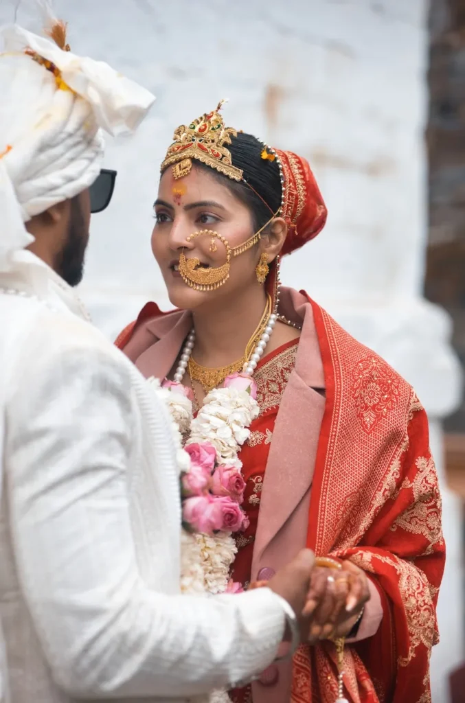 Traditional bridal portrait during Destination Weddings featuring cultural wedding customs