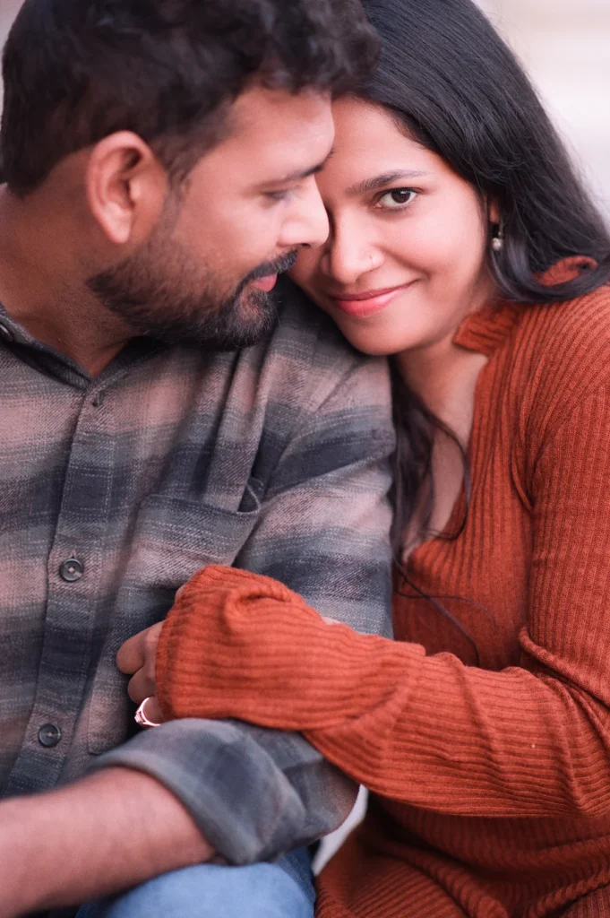 Romantic candid couple photography during the best time for pre-wedding shoot in Dehradun