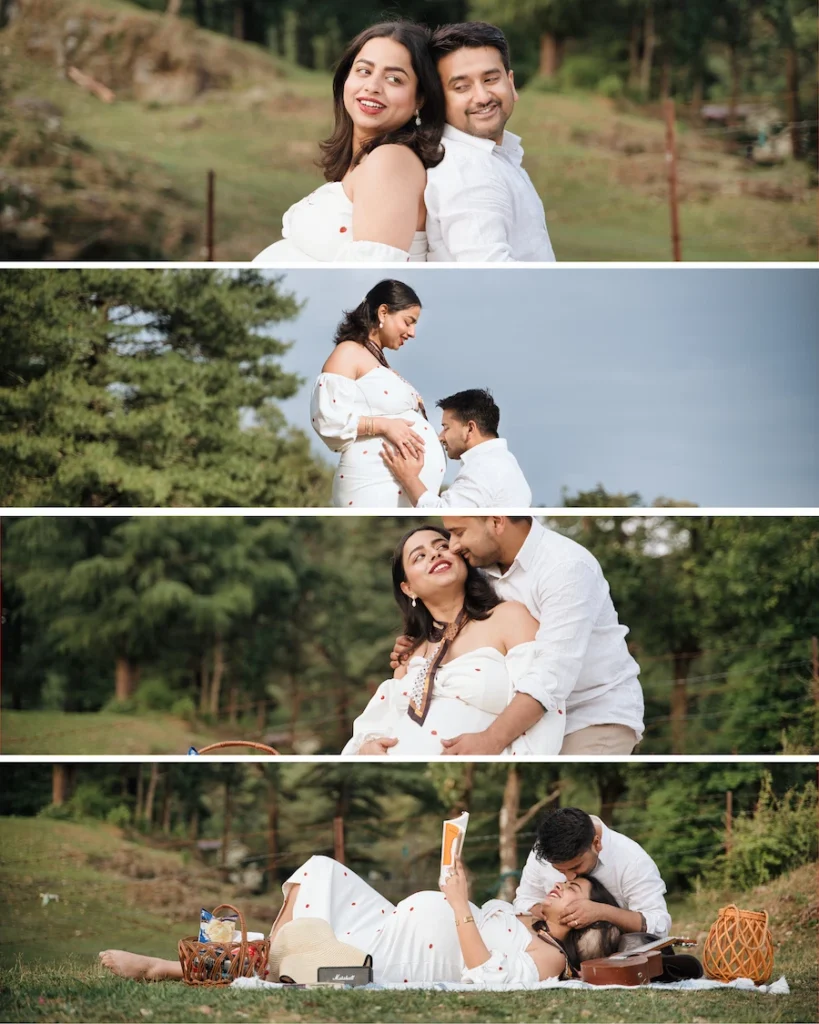Outdoor maternity session celebrating the journey to motherhood