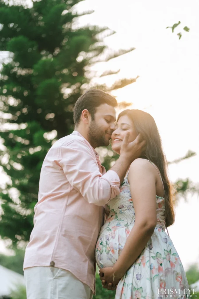 Intimate maternity portrait celebrating love and parenthood
