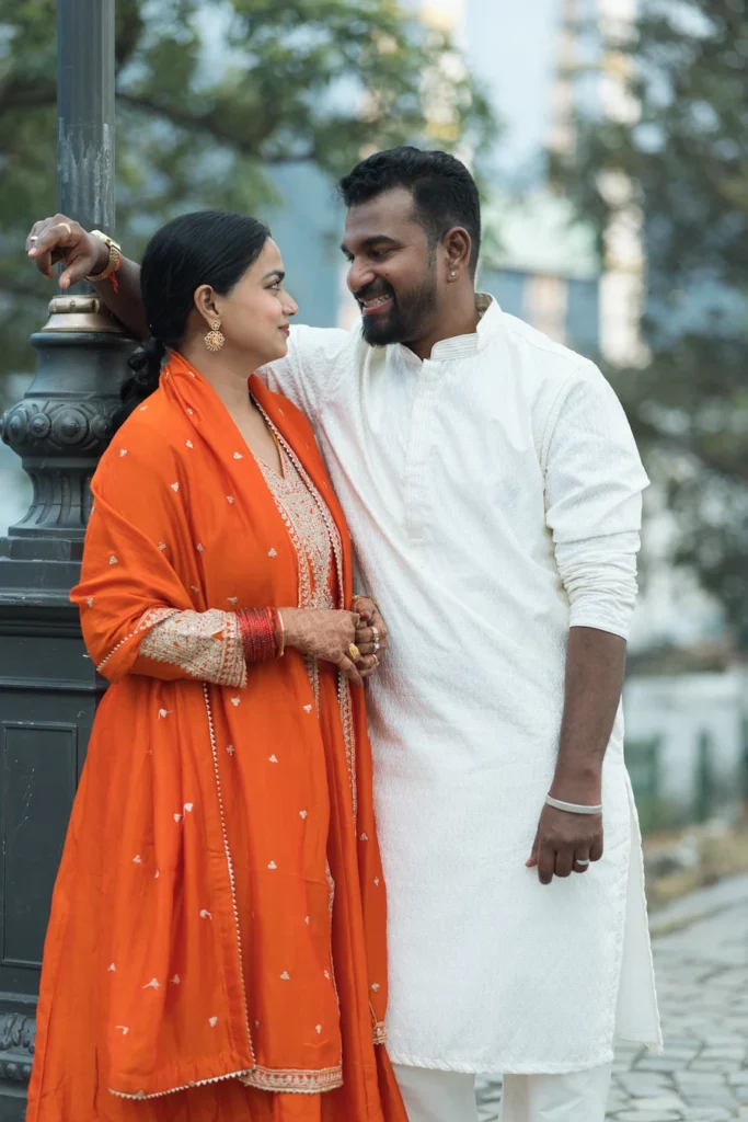 Traditional couple portrait captured during a Pre-Wedding Shoot in Rishikesh
