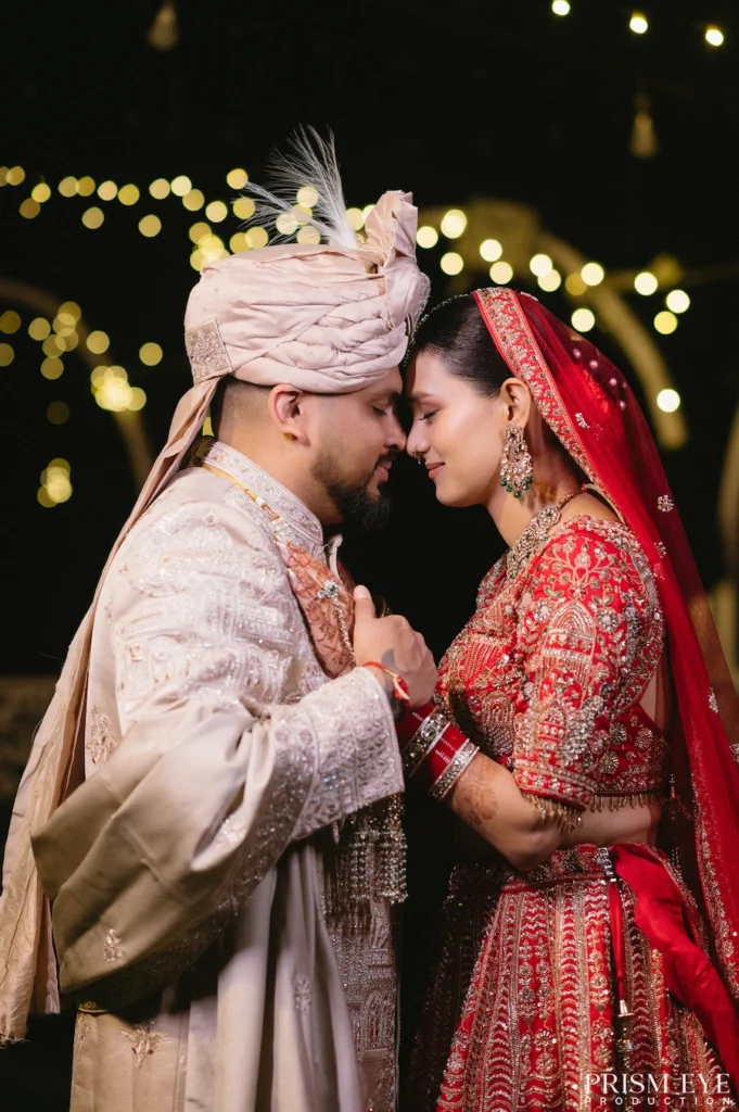 Candid bride and groom couple portrait at Heaven in Himalayas Resort Rishikesh 