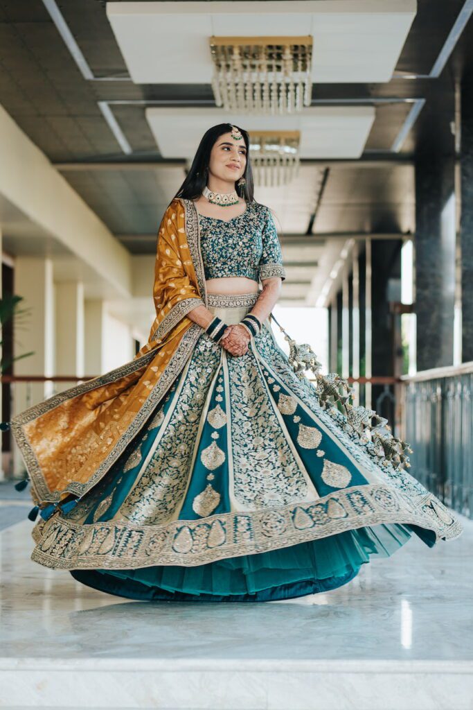 Elegant bridal portrait captured at Hyatt Regency Dehradun wedding venue in Dehradun