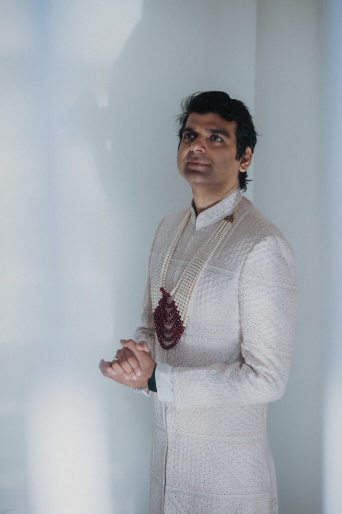 Groom portrait at ITC WelcomeHotel The Savoy Mussoorie during a destination wedding celebration