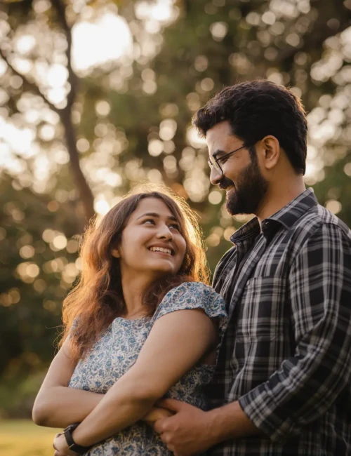 Candid Pre Wedding Couple Smile