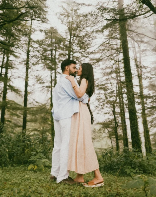 Romantic Forest Pre Wedding Shoot | Mussoorie Couple Photography