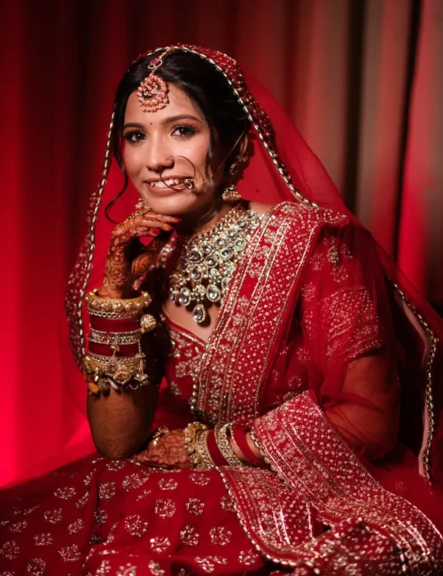 Classic Red Bridal Portrait JSR