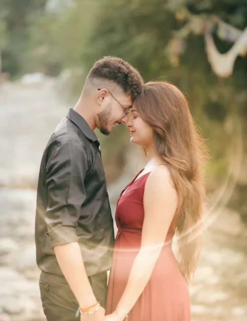 Intimate Couple Portrait Golden Light