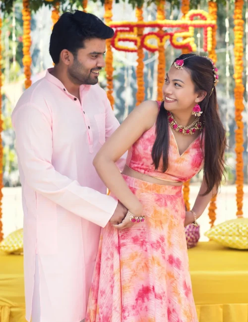 Haldi Ceremony Couple Candid Moment