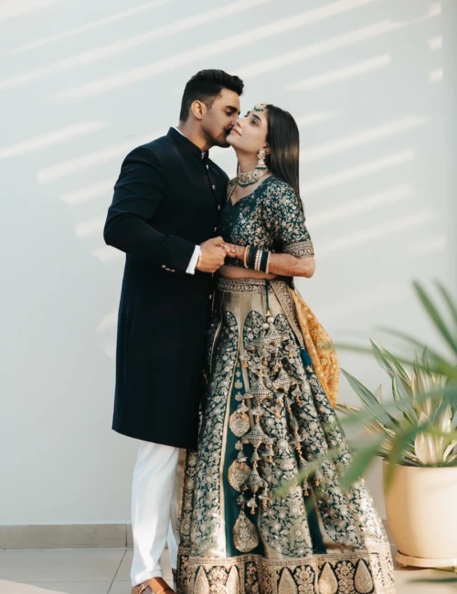 Modern Couple Portrait Minimal Background