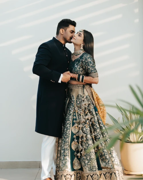 Modern Couple Portrait Minimal Background