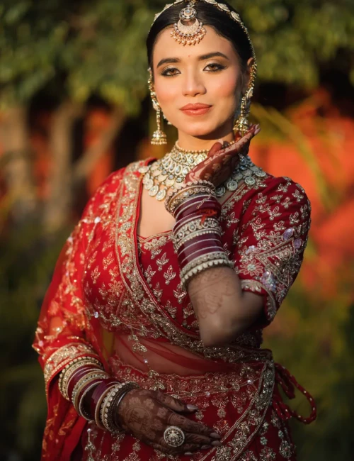 Designer Bridal Look Uttarakhand Outdoor Shoot