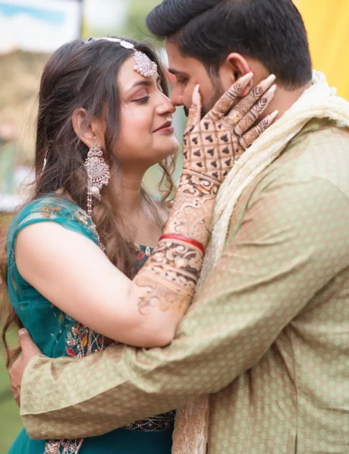 Mehendi Ceremony Couple Romantic Moment