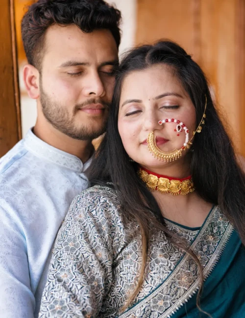 Traditional Pahadi Bride Groom Portrait