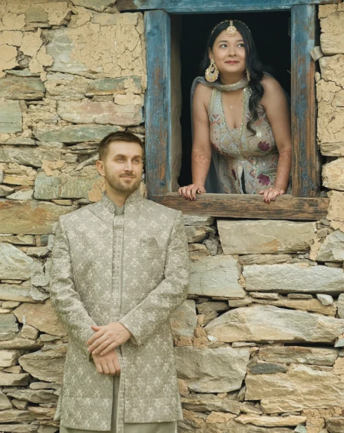 Himalayan Pre Wedding Portrait | Triyuginarayan Style Rustic Couple Shoot